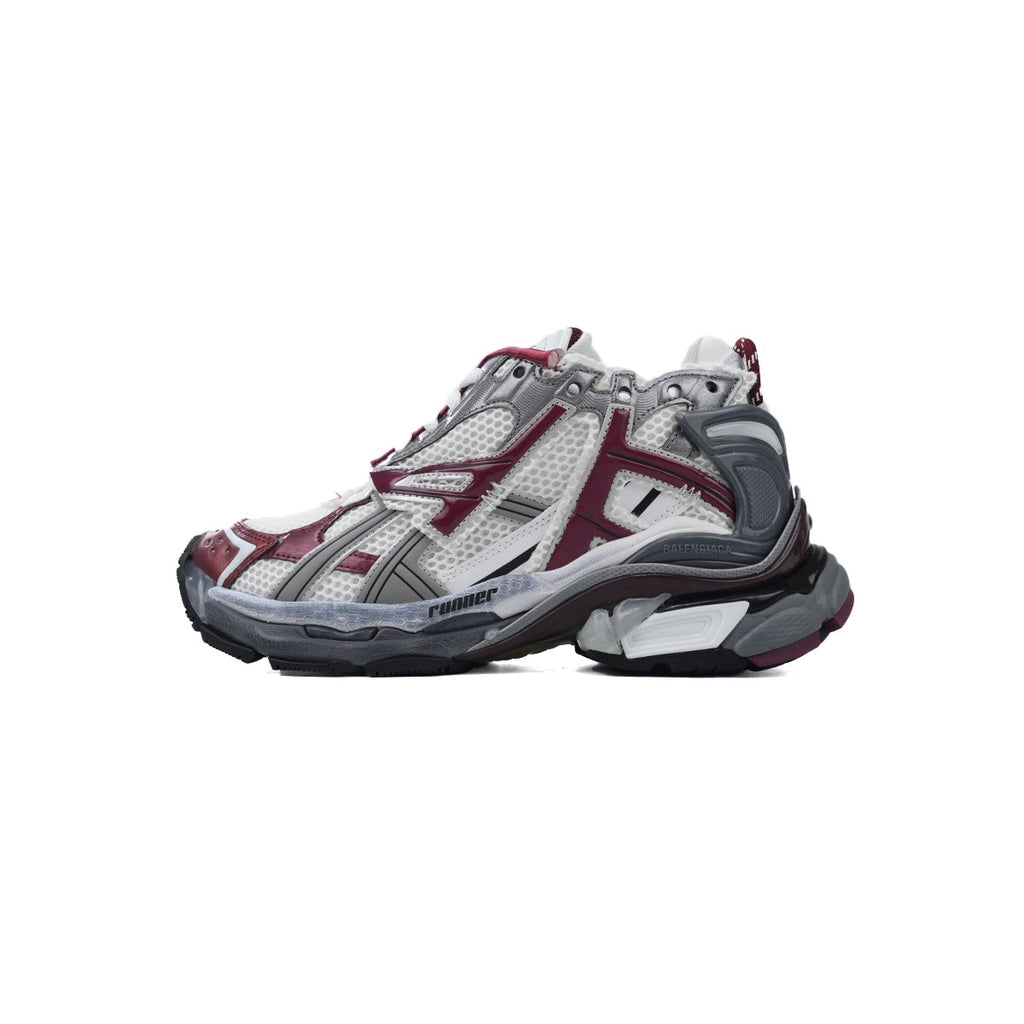 Balenciaga Burgundy and White runners