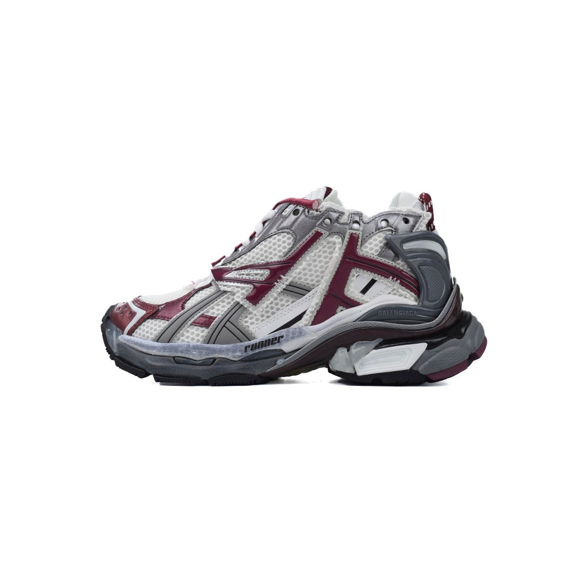 Balenciaga Burgundy and White runners