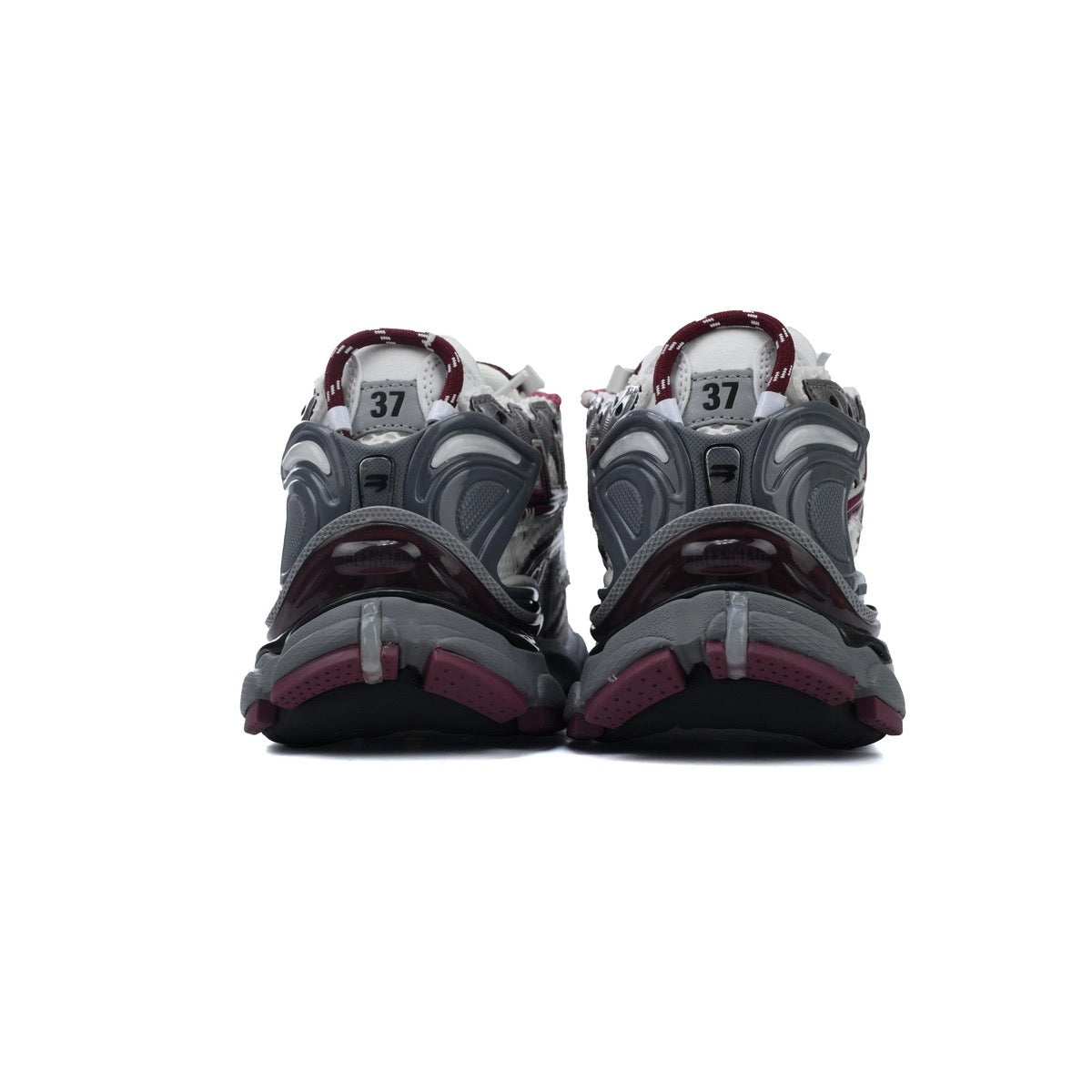 Balenciaga Burgundy and White runners