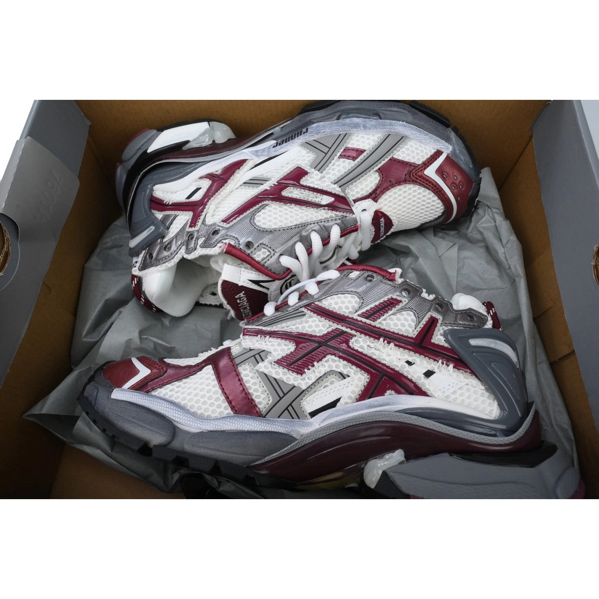 Balenciaga Burgundy and White runners