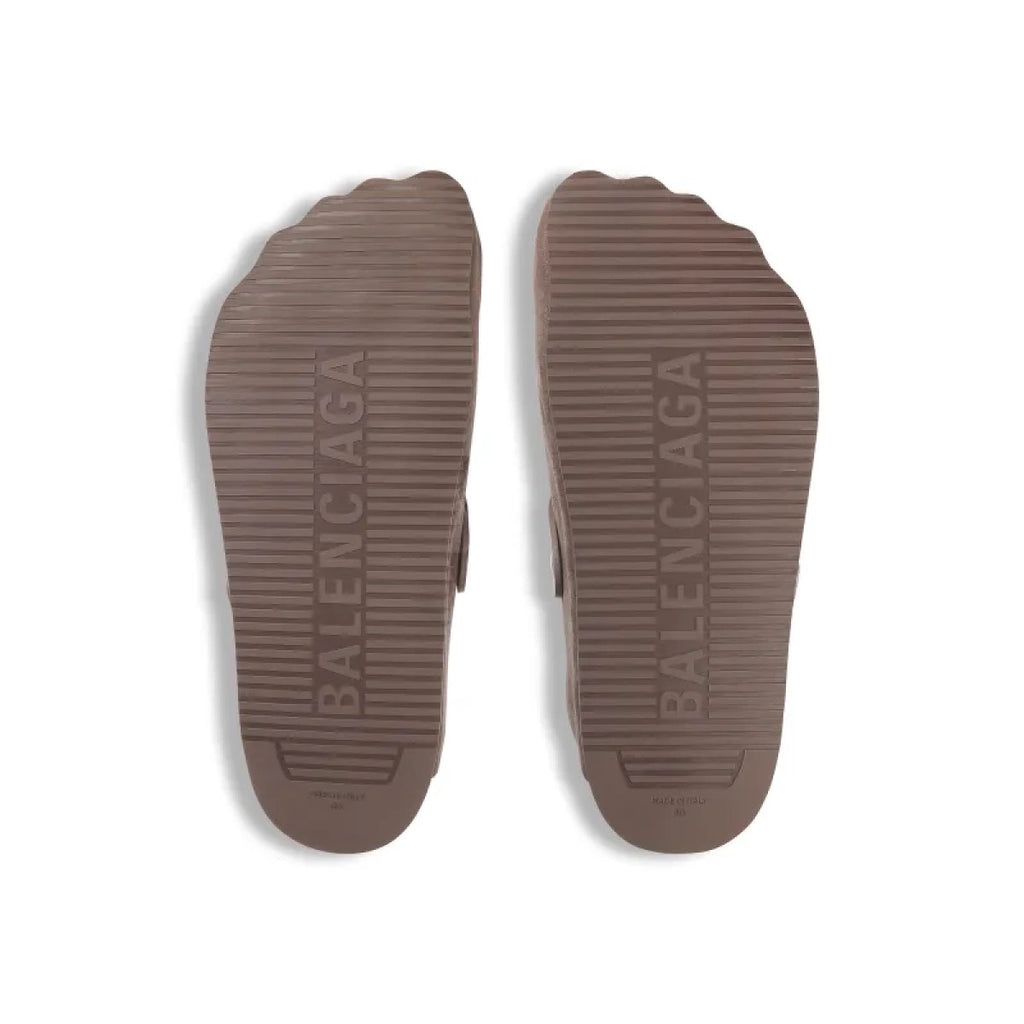 Balenciaga Brown Burkin slides