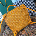 Goyard backpack bag Yellow and green