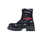 Balenciaga Black Print Strike boots