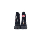 Balenciaga Black Print Strike boots