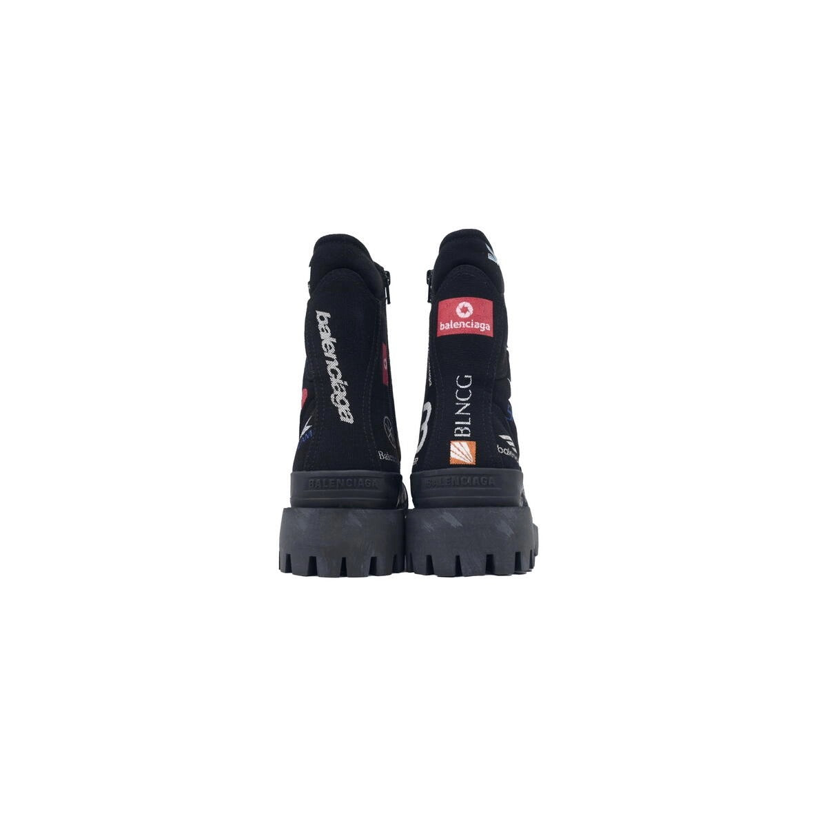 Balenciaga Black Print Strike boots