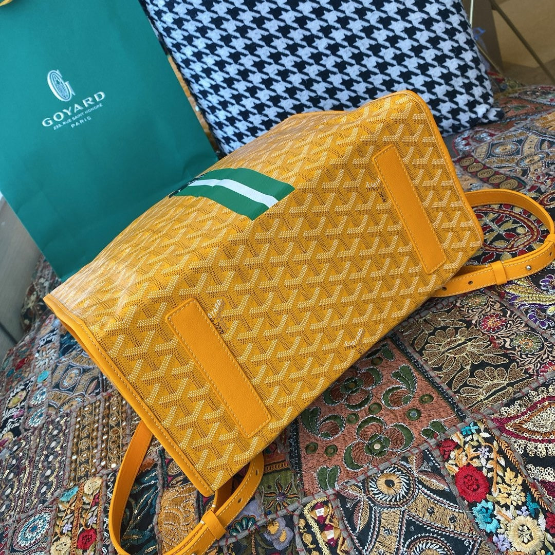 Goyard backpack bag Yellow and green