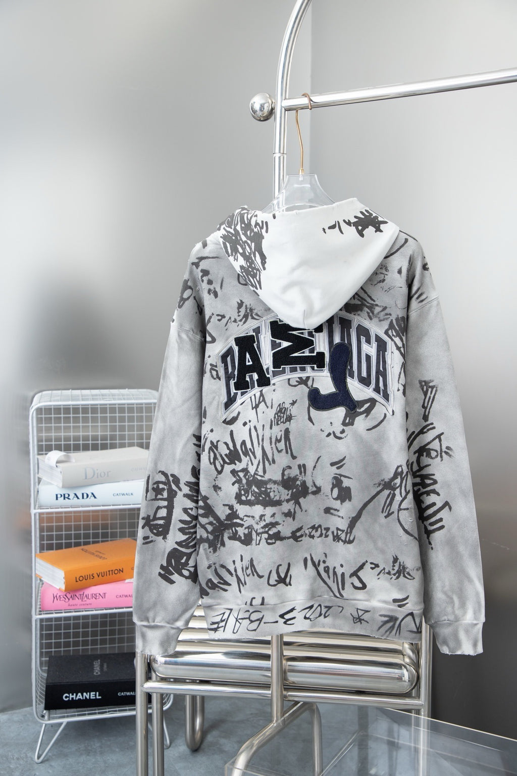 Balenciaga White graffiti jacket