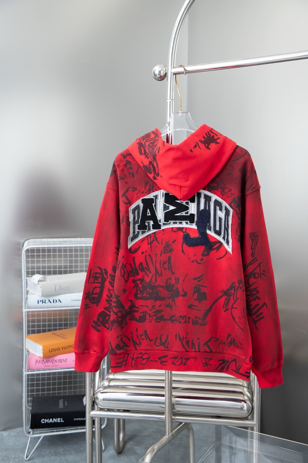 Balenciaga Red graffiti jacket