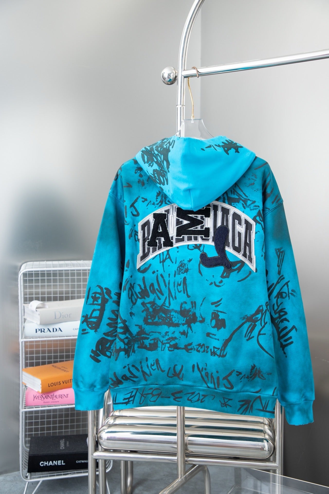 Balenciaga Blue graffiti jacket
