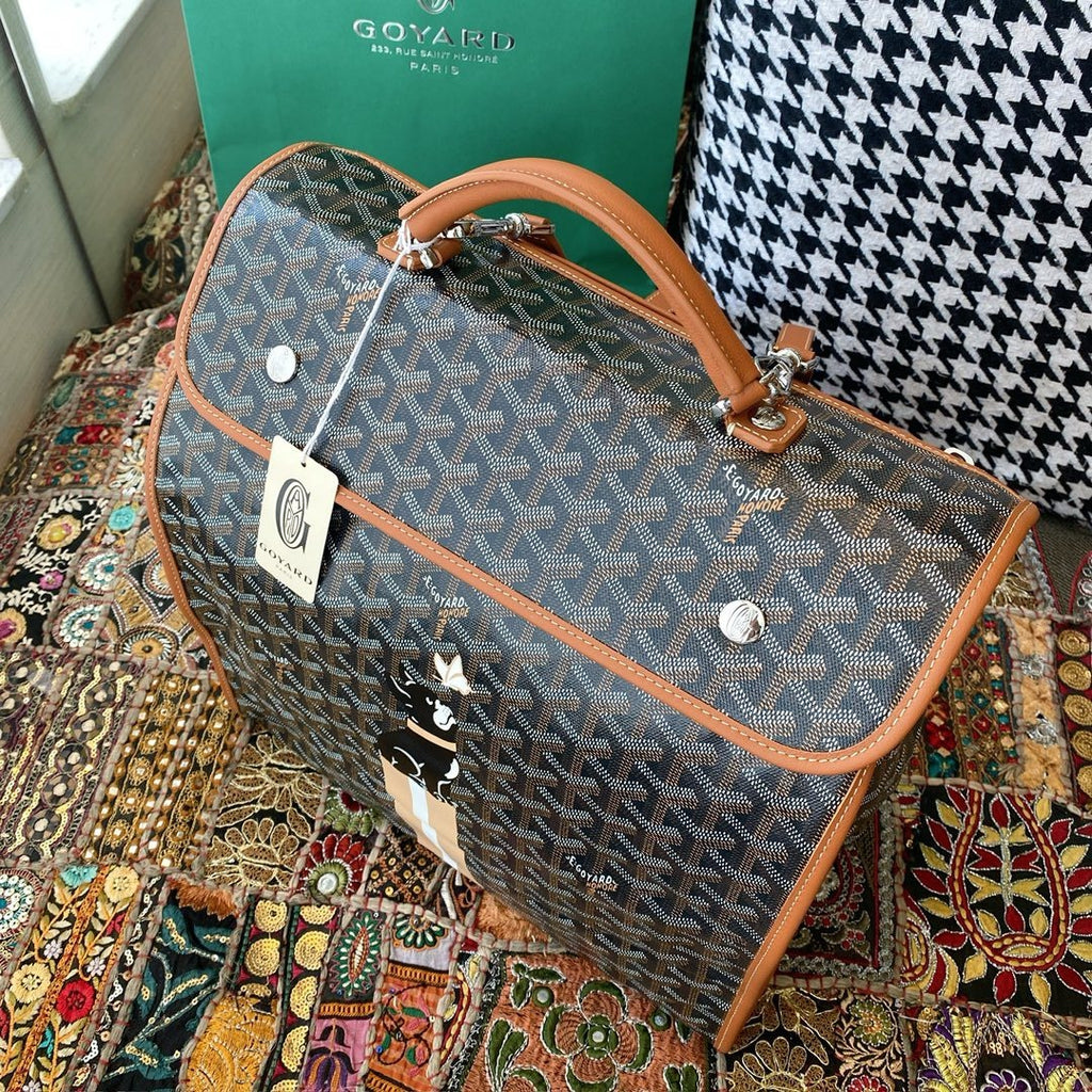 Goyard backpack bag Brown and black