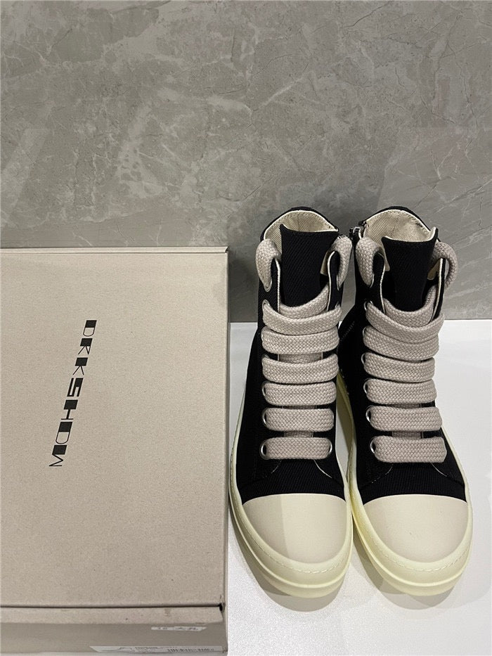 Rick Owen Black hightop Ramons Jumbo lace