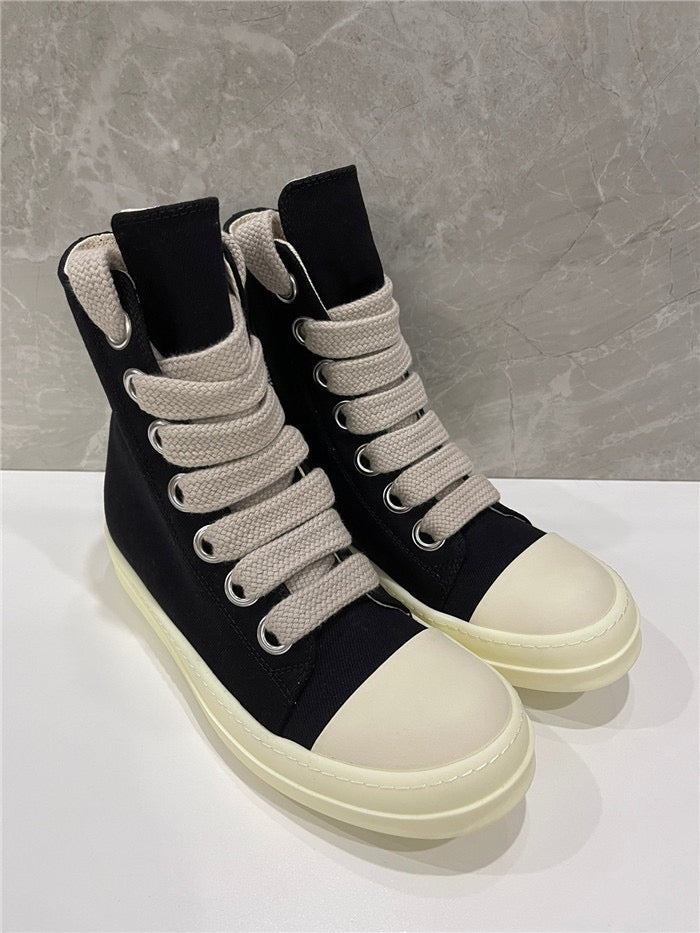 Rick Owen Black hightop Ramons Jumbo lace