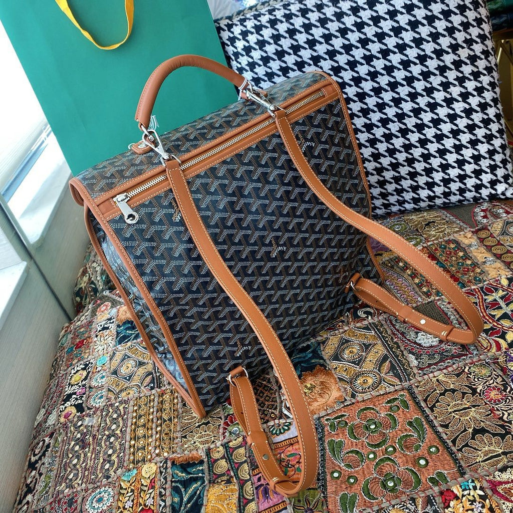 Goyard backpack bag Brown and black