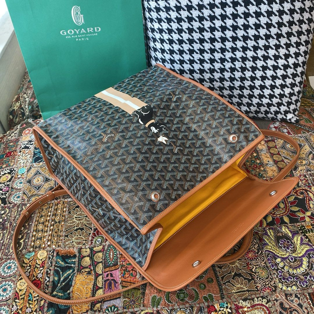 Goyard backpack bag Brown and black
