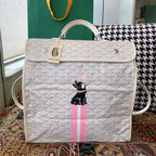Goyard backpack bag White and pink