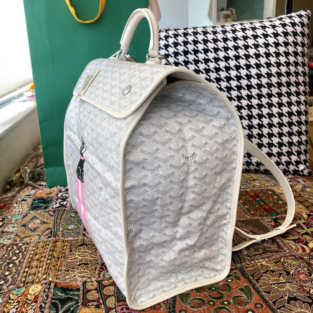Goyard backpack bag White and pink