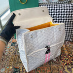 Goyard backpack bag White and pink