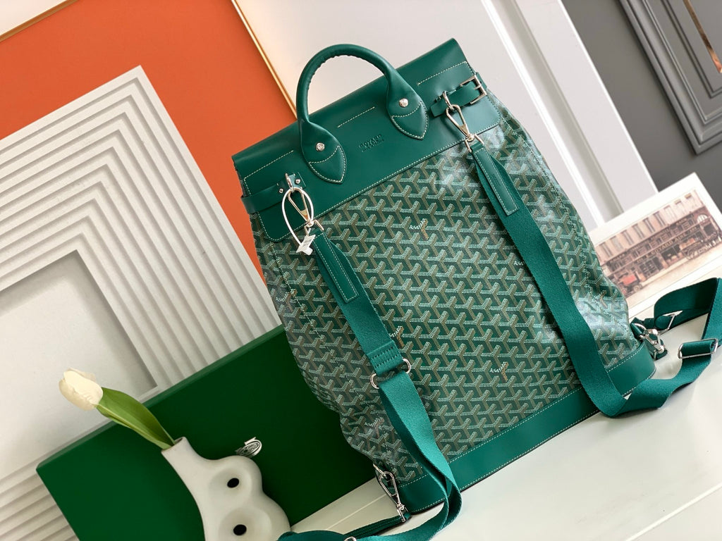 Goyard green backpack