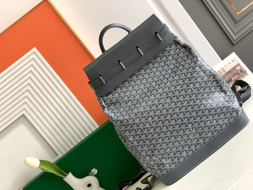 Goyard gray backpack