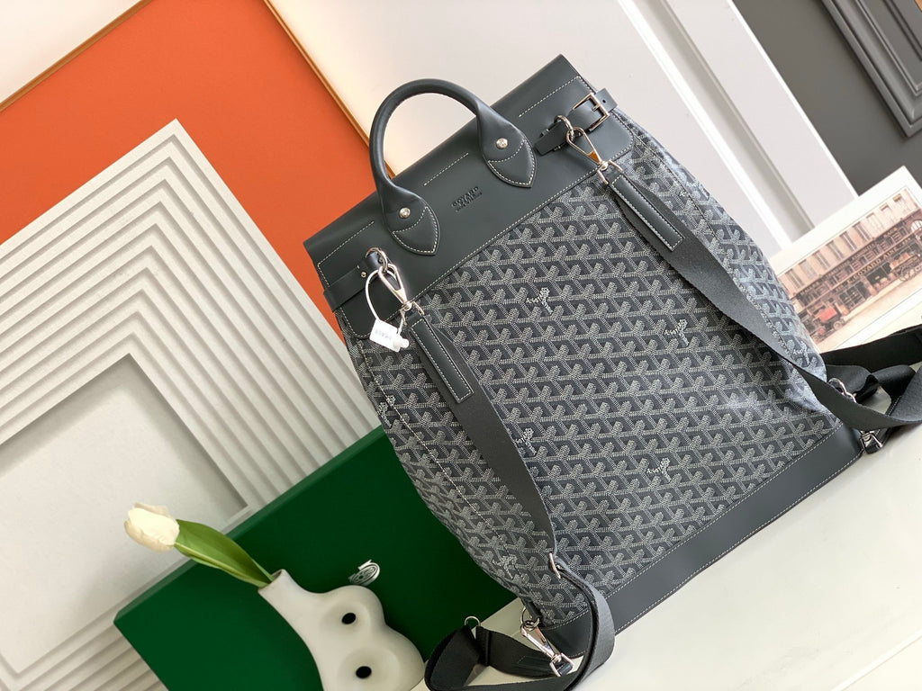 Goyard gray backpack