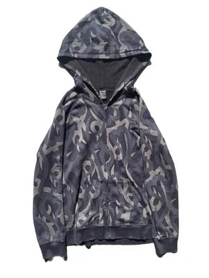 Number nine black tribal zip up