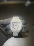 Iced out Cartier black dial