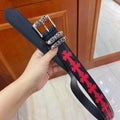Chrome Hearts red belt