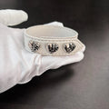 Chrome hearts white leather bracelet